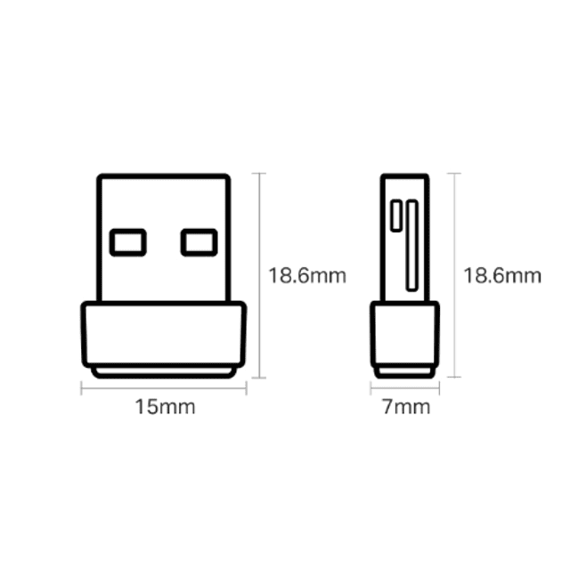 Adaptador TP-LINK USB Wifi Nano Dual Band 2,4/5 GHZ AC 600