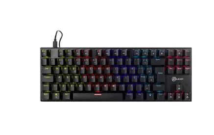 Teclado Mecânico Gamer Kalkan Loki Iluminação Rainbow Preto ABNT2 Switch Marrom