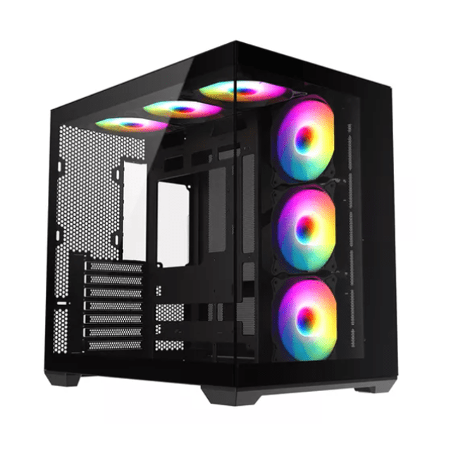 Gabinete Gamer Liketec Atlas Dark (6x FAN ARGB, CUBO DSEIGN, ATX, FRONTAL VIDRO)