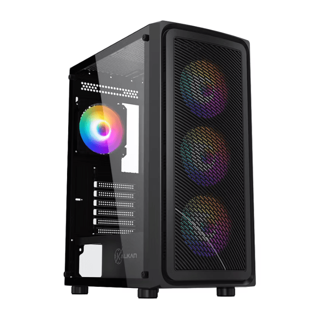 Gabinete Gamer Kalkan Joturn ARGB Preto com 4 fans KLK00038