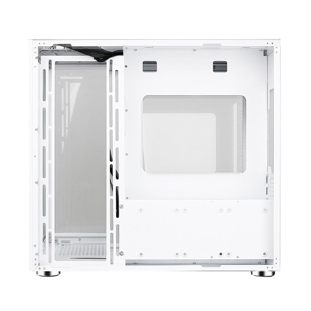 Gabinete Gamer Rise Mode Galaxy BRANCO Glass Standard, Mid Tower, ARGB, ATX, Lateral e Frontal em Vidro, 10x Cooler Fan,
