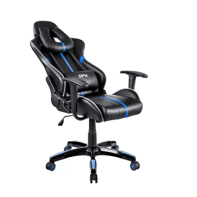 Cadeira Gamer DPX GT15 Reclinável Giratória com Master Led Azul