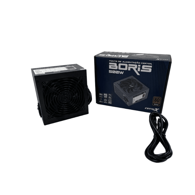 FONTE CERTOX BORIS 500W 80PLUS BRONZE, PFC ATIVO