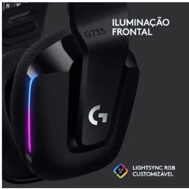 Headset Gamer Sem Fio Logitech G733 RGB 7.1 Lightsync 981