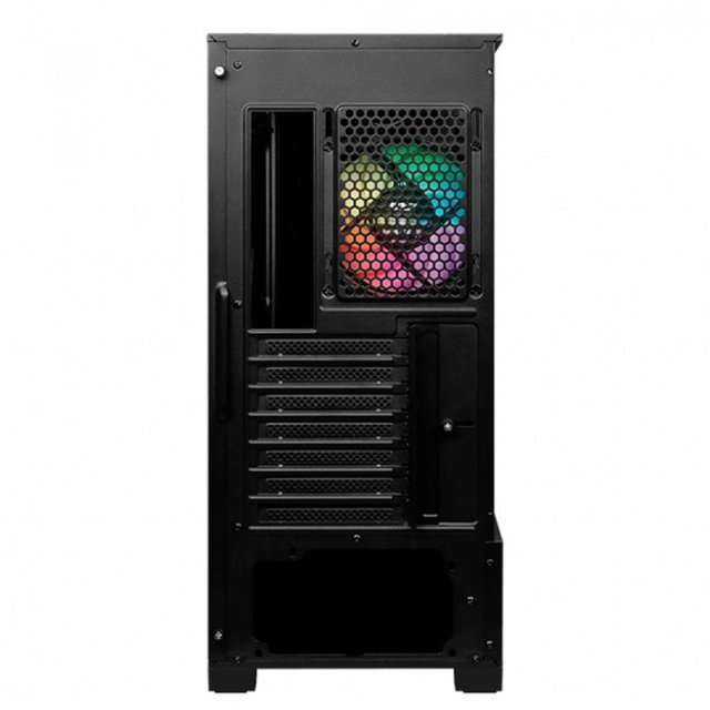 Gabinete Gamer MSI MAG Forge 111R, Mid Tower, Vidro Temperado, ATX, Black, Sem Fonte, Com 1 Fan
