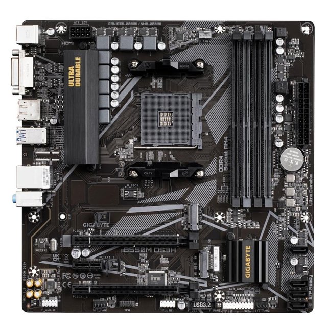 Placa Mãe Gigabyte B550M K, Chipset B550, AMD AM4, mATX, DDR4 -     SEM RGB CONTROL