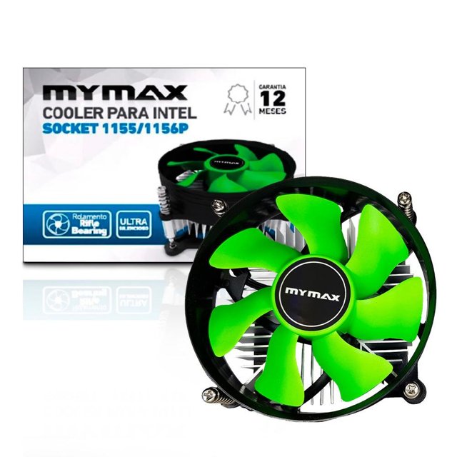 Cooler Para Processador Mymax, Intel, 80mm, Preto e Verde - MYC/TX900-OR