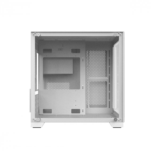 GABINETE GAMER FORCEFIELD WHITE GHOST – FRONTAL E LATERAL EM VIDRO – PCYES – GFFWGP