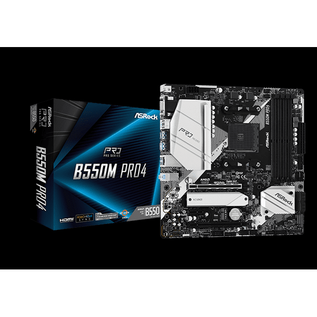 Placa Mãe ASRock B550M Pro4 Socket AM4 / VGA / DDR4
