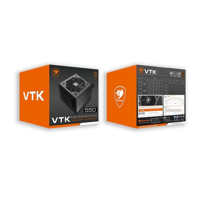 Fonte Cougar VTK 550W, 80 Plus Bronze, PFC Ativo