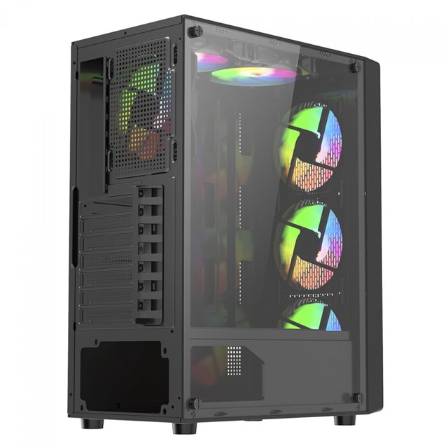 Gabinete Gamer Liketec Gamer STORM (3 FAN RAINBOW/ FRONTAL E LATERAL VIDRO)