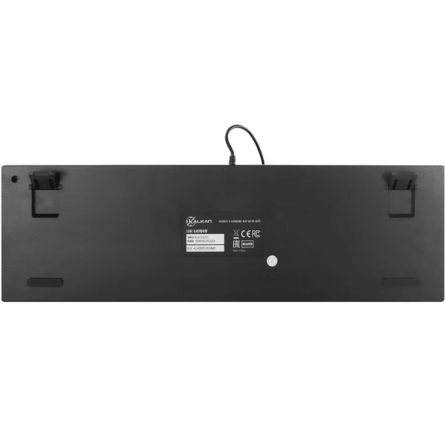 Teclado Mecânico Gamer Kalkan Loki 100% Iluminação Rainbow Preto ABNT2 Switch Marrom