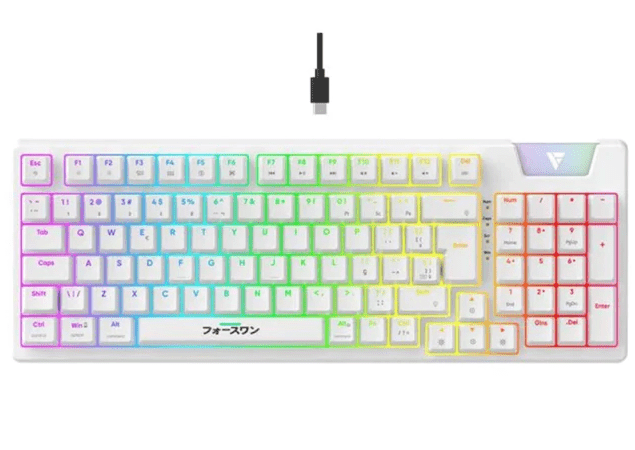 Teclado Mecanico Gamer Force One Yari, RGB, Yellow Switch