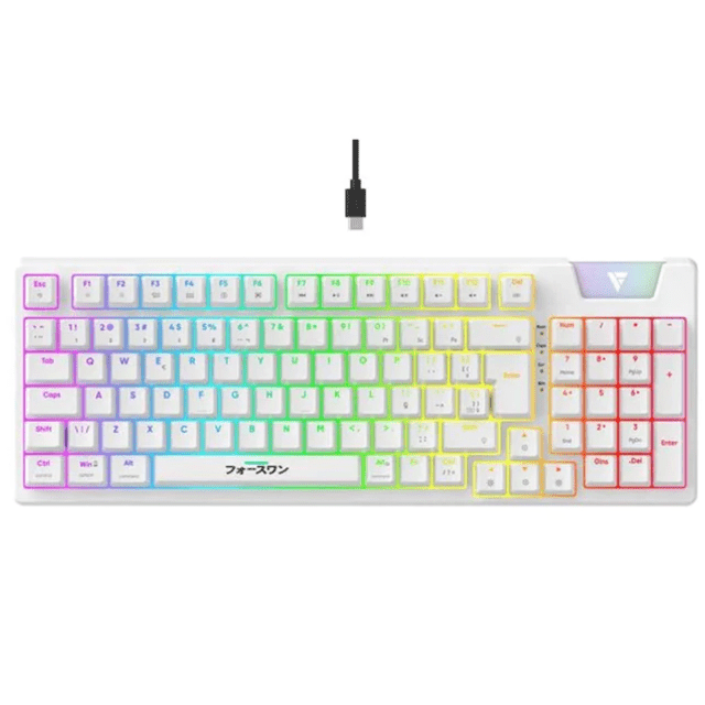 Teclado Mecanico Gamer Force One Yari, RGB, Yellow Switch