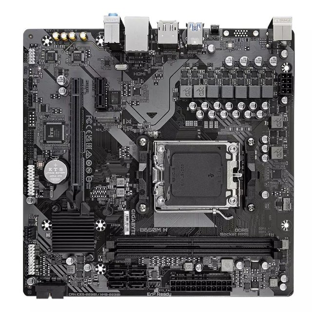 Placa Mãe Gigabyte B650MH, AMD AM5, mATX, DDR5