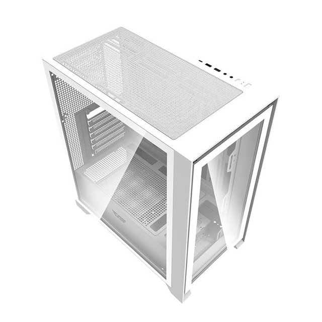 Gabinete Aigo Darkflash DRX70 Glass, Mid-Tower, Lateral/Frente de Vidro, Branco, Sem fans