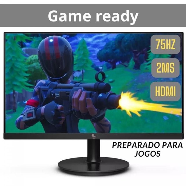 MONITOR 3GREEN 19.5 LED, 19.5 POL, HD, 2MS, 75HZ, HDMI/VGA, PRETO, M195WHD