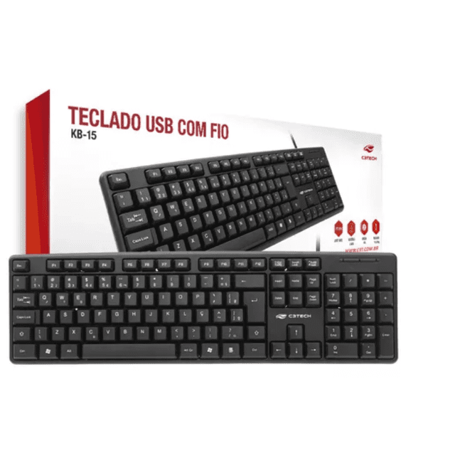 TECLADO PADRAO ABNT2 USB KB-15 107 TECLAS