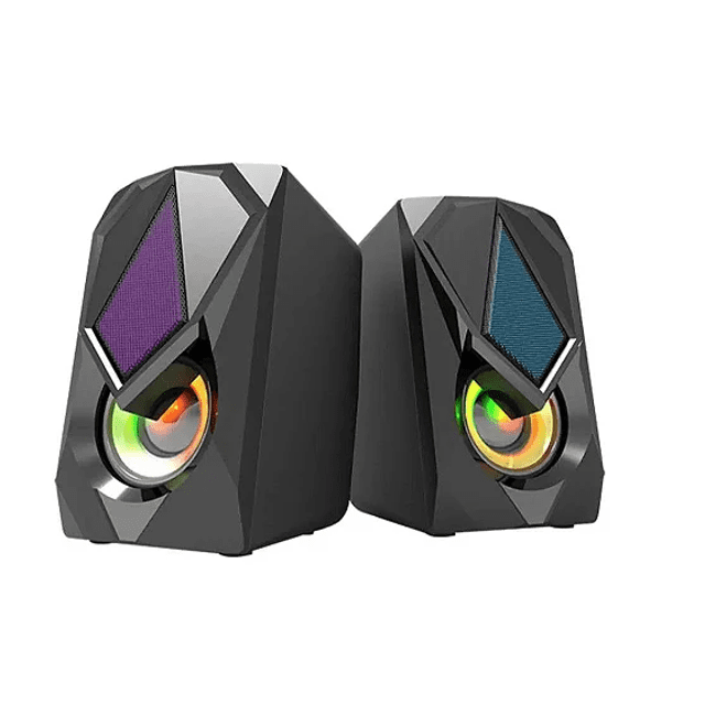 Caixa de Som 2.0 RGB Usb P2 High Quality KP-R0800 Knup