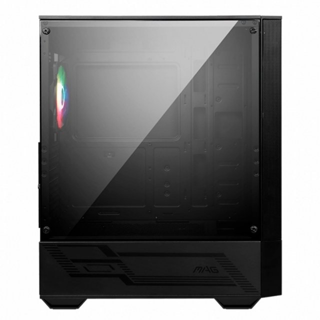 Gabinete Gamer MSI MAG Forge 111R, Mid Tower, Vidro Temperado, ATX, Black, Sem Fonte, Com 1 Fan