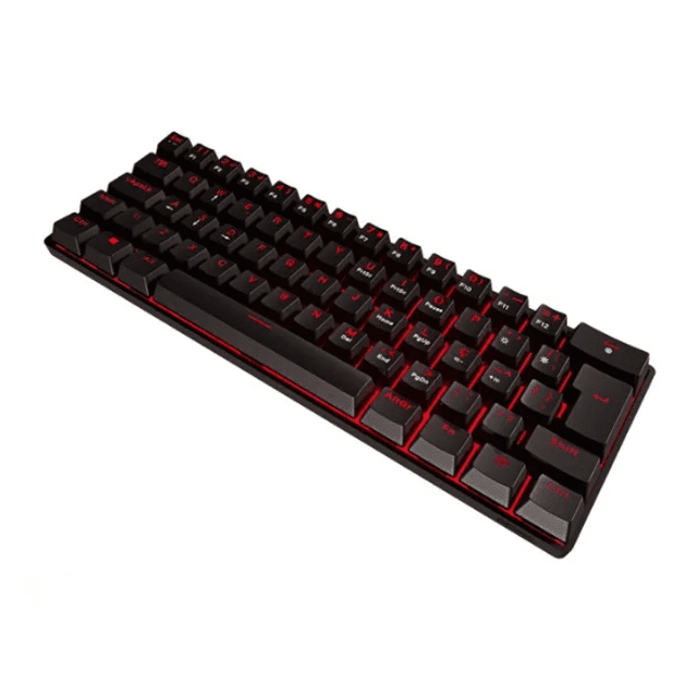 TECLADO GAMER MECANICO ZOT BROWN SWITCH - PCYES LED VERMELHO
