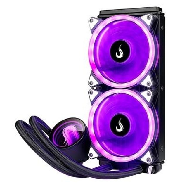 Water Cooler Rise Mode Gamer Black, RGB 12V, 240mm, AMD/Intel, Preto