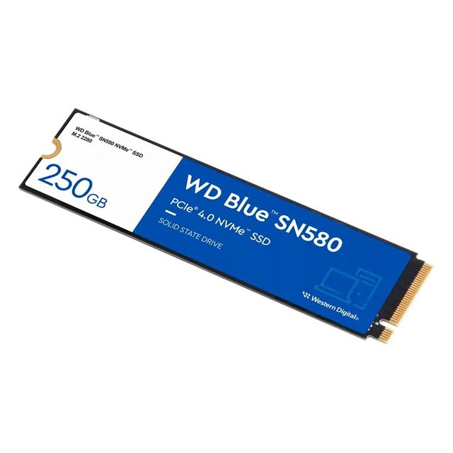 SSD 250 GB WD Blue SN570, M2, NVMe Pcie, 2280, Leitura: 3300MB/s