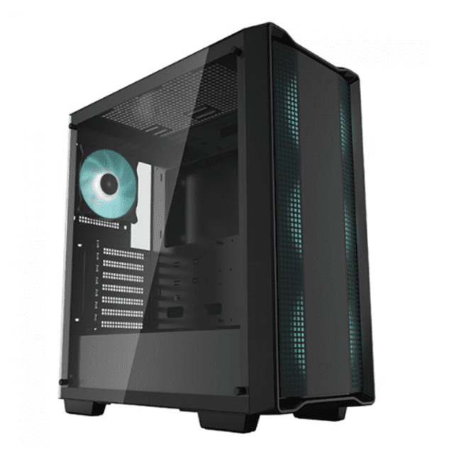 Gabinete Gamer DeepCool CC560, Black, Mid Tower, Vidro Temperado, ATX, Sem Fonte, Com 4 Fans, R-CC560-BKGAA4-G-1