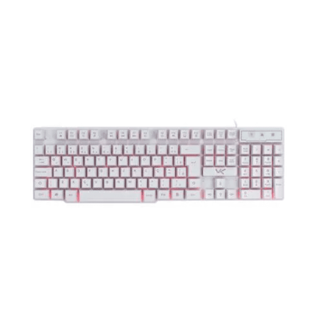 TECLADO GAMER VX GAMING HYDRA BRANCO SENSAÇÃO MECÂNICA