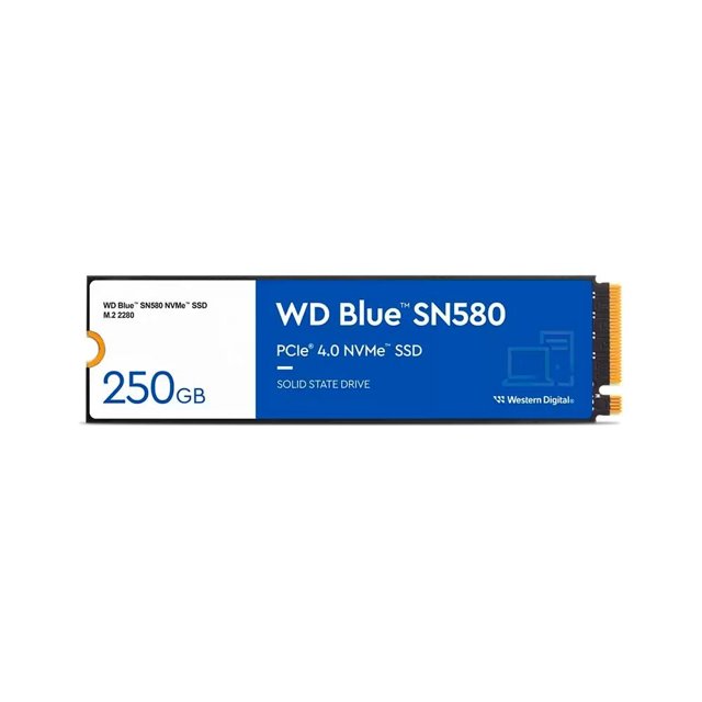 SSD 250 GB WD Blue SN570, M2, NVMe Pcie, 2280, Leitura: 3300MB/s