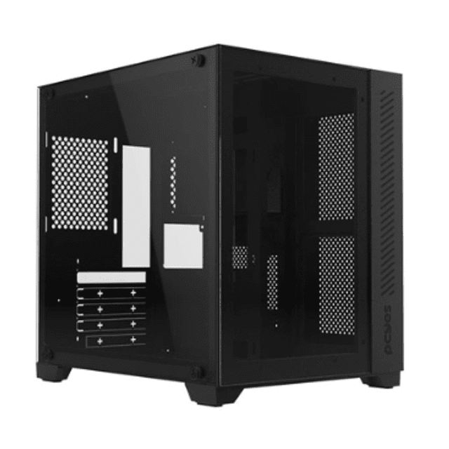 Gabinete Gamer PCYES Forcefield Black Vulcan Frontal e Lateral em Vidro - GFFBVP