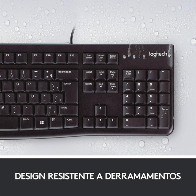 Teclado e Mouse Logitech MK120 USB ABNT2