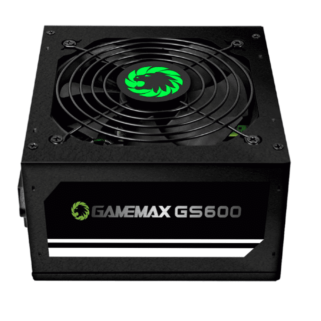 Fonte Gamemax GS600, 600W, 80 Plus White, PFC Ativo, Black