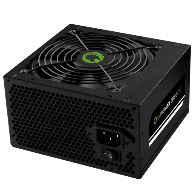 Fonte Gamemax GS600, 600W, 80 Plus White, PFC Ativo, Black