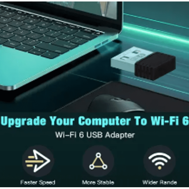 Adaptador WiFi 6 - Fenvi - Mini USB AX286 - 2.4 GHz, até 300 Mbps