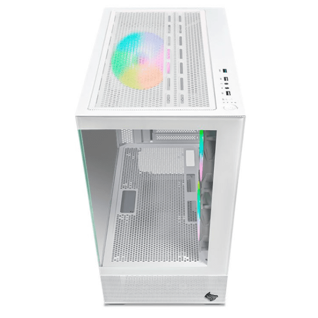 Gabinete Pichau Magpie 4X, Mid-Tower, Lateral de Vidro, Com 3 Fans ARGB, Branco