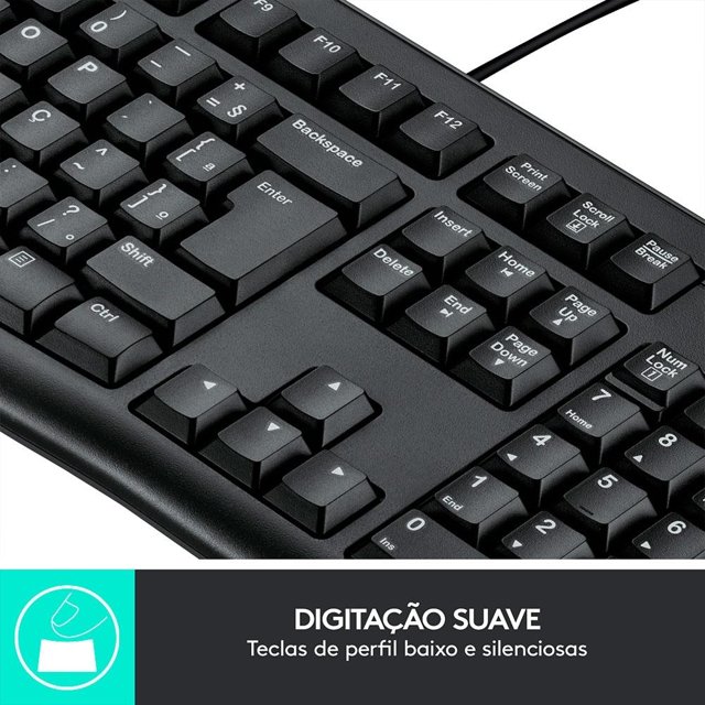 Teclado e Mouse Logitech MK120 USB ABNT2