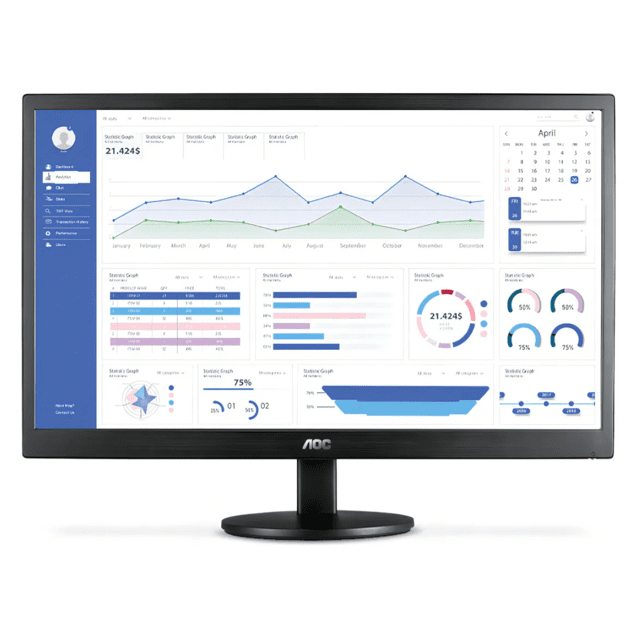 MONITOR AOC 18,5" LED HD 60HZ 5MS HDMI VGA WIDESCREEN TN E970SWHNL