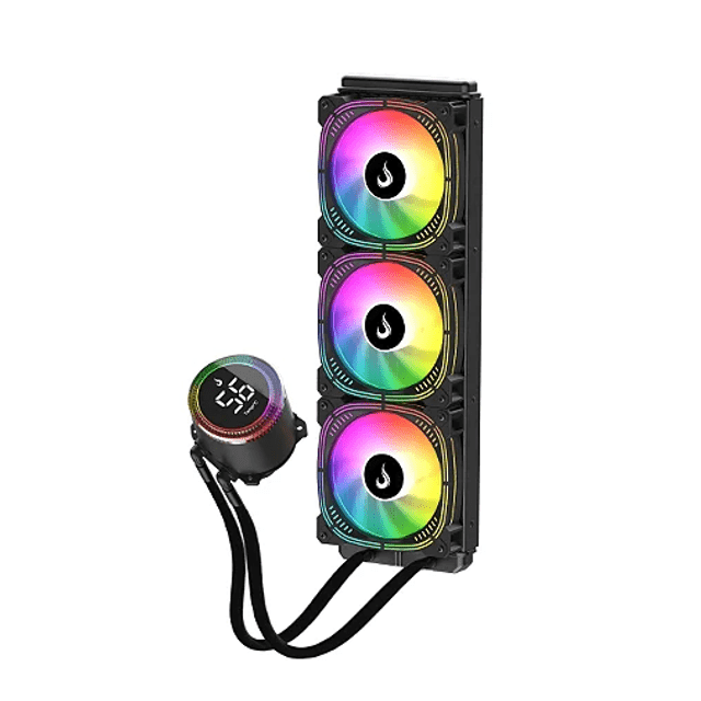 Water Cooler Risemode Aura 360 V2, 360mm, ARGB, Intel/AMD, Black