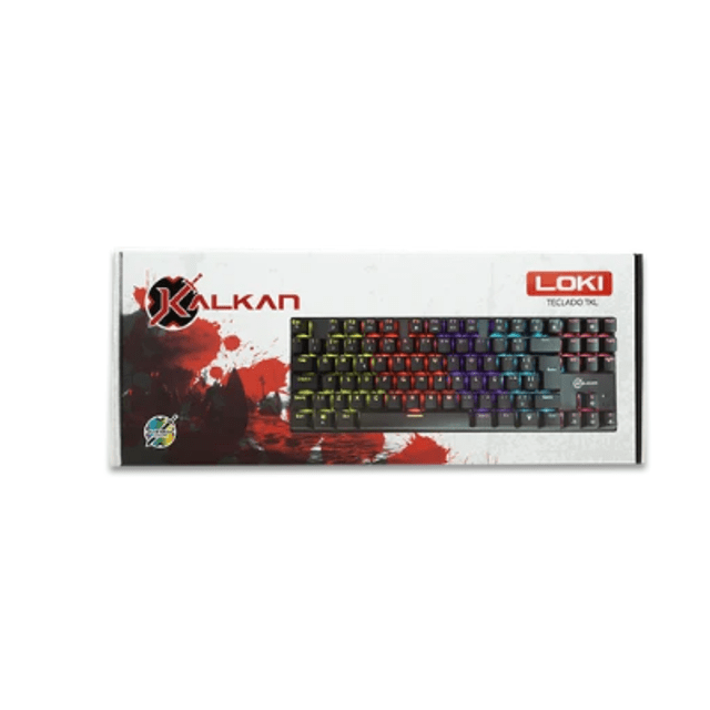 Teclado Mecânico Gamer Kalkan Loki Iluminação Rainbow Preto ABNT2 Switch Marrom