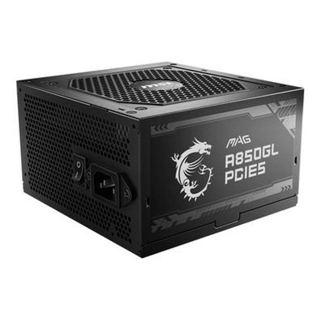 Fonte MSI MAG A850GL PCIE5, 850W, 80 PLUS Gold, Modular, PCIe 5.0, PFC Ativo