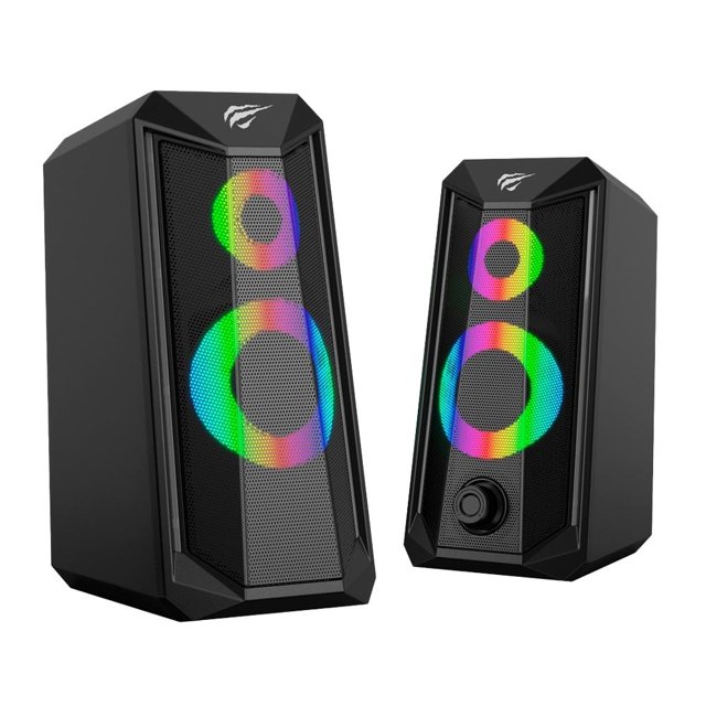 Caixa De Som Gamer Havit SK201, Conector P2, Estéreo 2.0 Led RGB