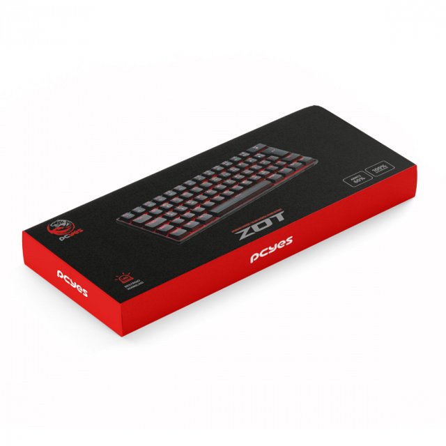TECLADO GAMER MECANICO ZOT BLUE SWITCH - PCYES LED VERMELHO