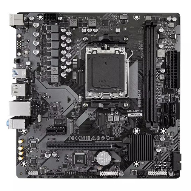 Placa Mãe Gigabyte B650MH, AMD AM5, mATX, DDR5