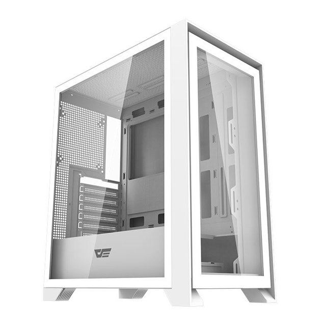 Gabinete Aigo Darkflash DRX70 Glass, Mid-Tower, Lateral/Frente de Vidro, Branco, Sem fans