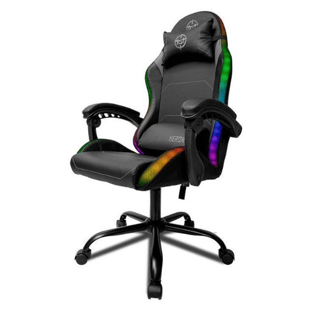 CADEIRA GAMER TGT -  HERON RGB PRETA