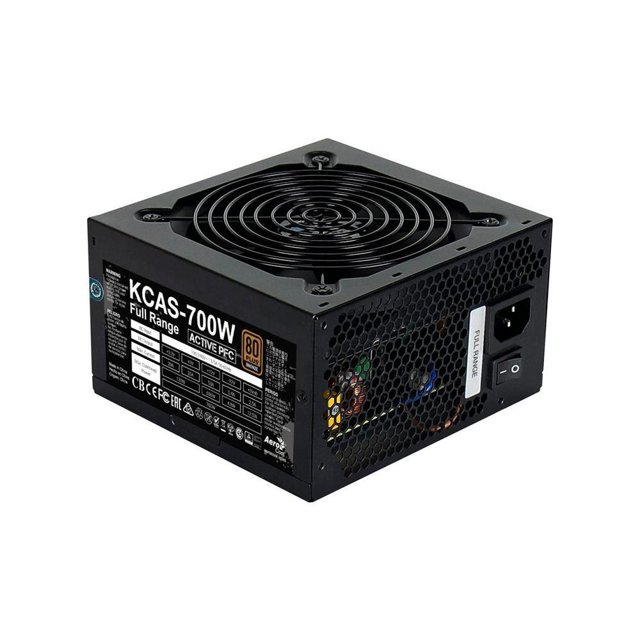 Fonte Aerocool KCAS 700 Watts, 80 Plus Bronze, PFC Ativo, S/ CABO