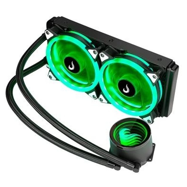 Water Cooler Rise Mode Gamer Black, RGB 12V, 240mm, AMD/Intel, Preto