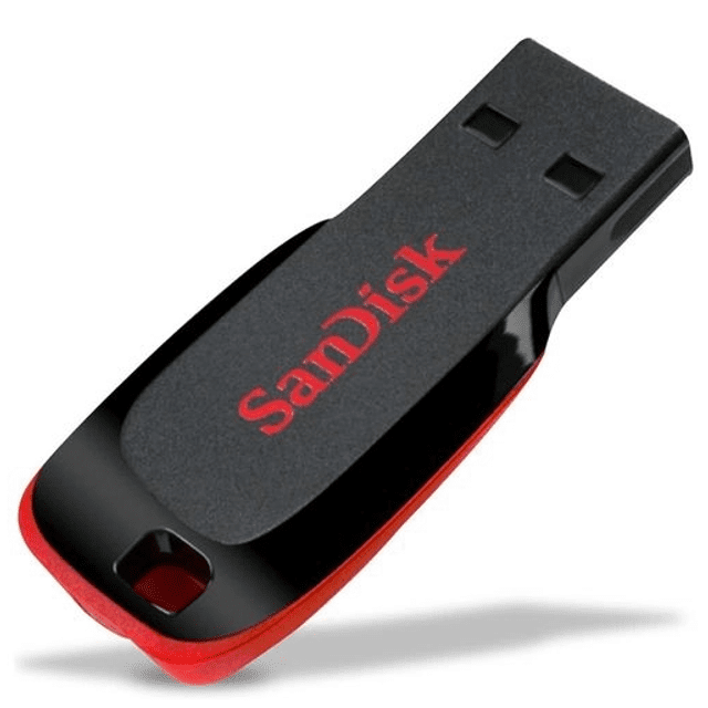 Pen Drive 16GB Sandisk Cruzer Blade Preto e Vermelho