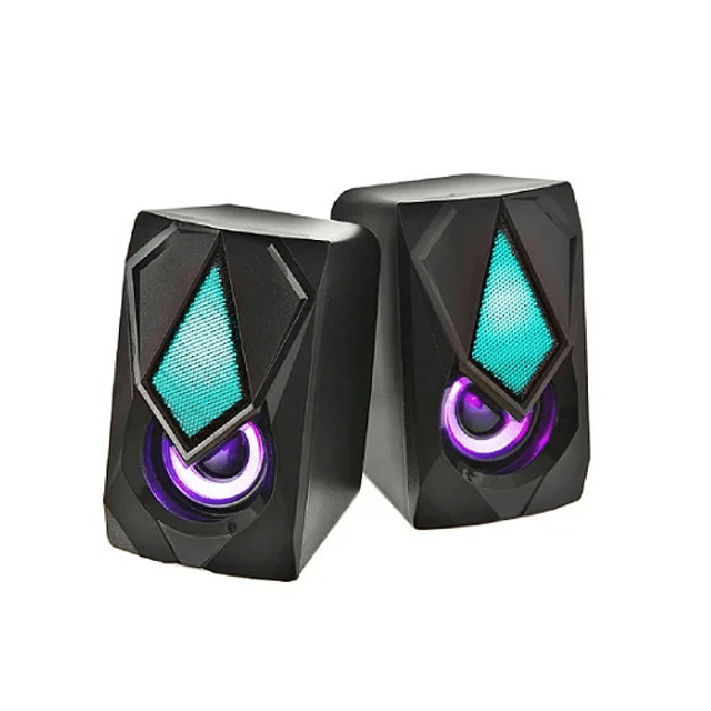 Caixa de Som 2.0 RGB Usb P2 High Quality KP-R0800 Knup